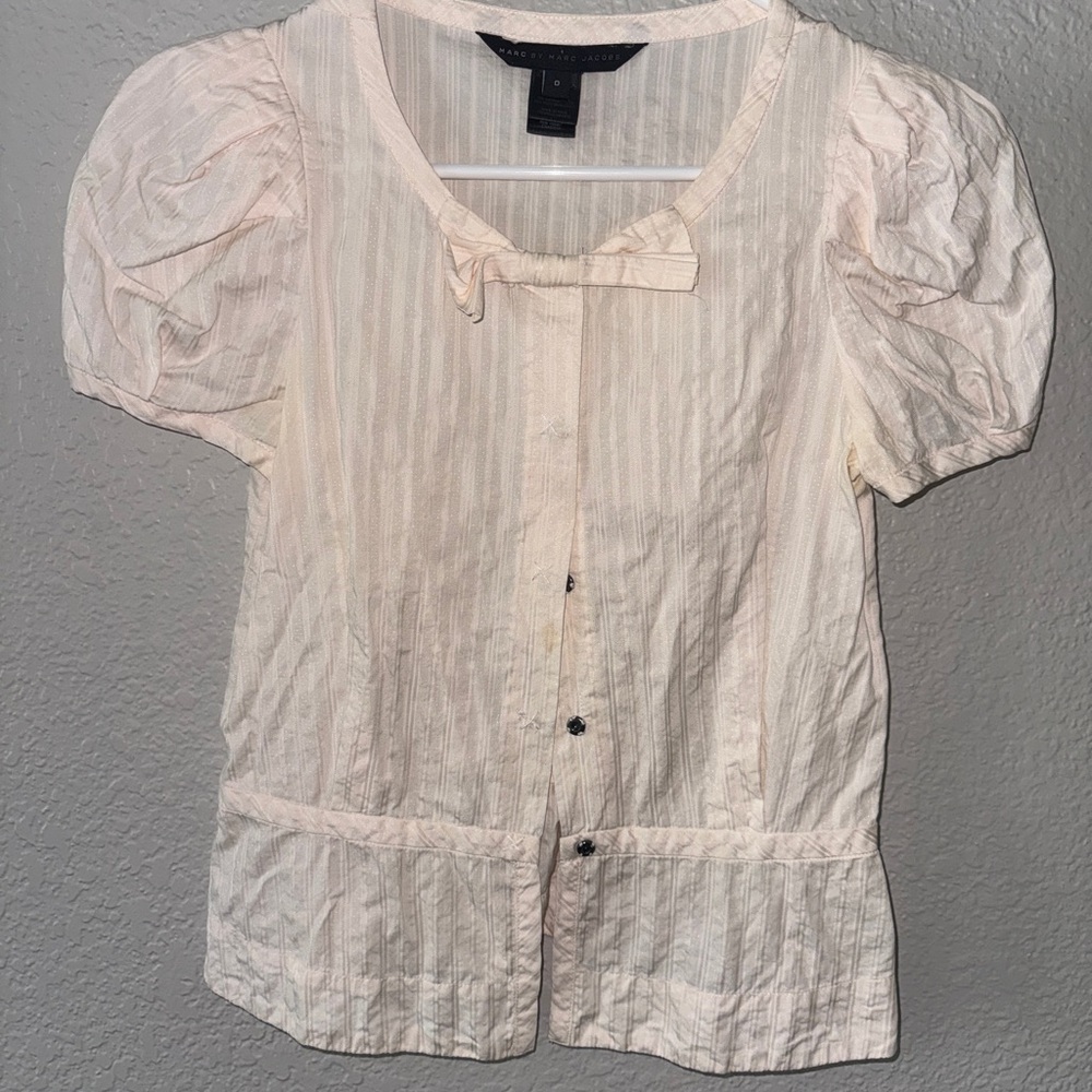 Marc by Marc Jacob’s Cream Puff Sleeve Blouse